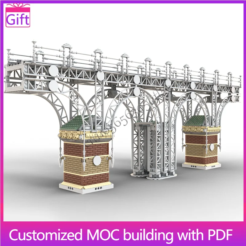 

1861 Parts MOC Train Bridge Building Blocks Set Railway Viaduct Model Bricks DIY Assembled Educational Children Toys Xmas Gift