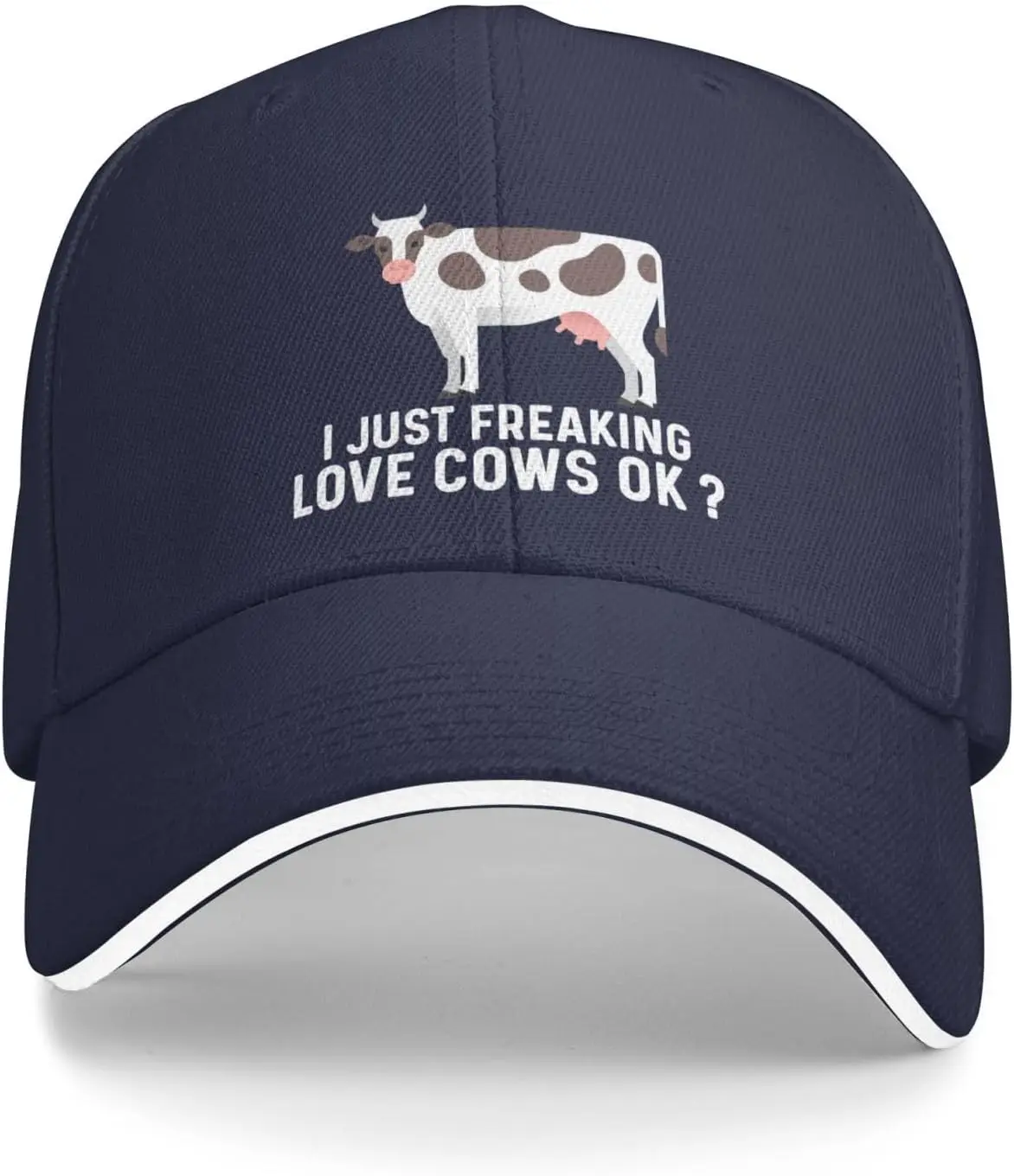 I Just Freaking Love Cows Ok Hat Women Dad Hats Fashionable Caps