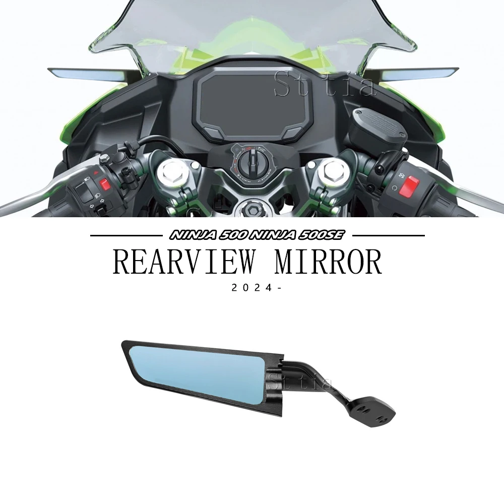 

New Motorcycle Rearview Mirror Fit For For Kawasaki NINJA 500 Ninja500 SE Stealth Sport Winglet Mirror Adjustable Stealth Mirror