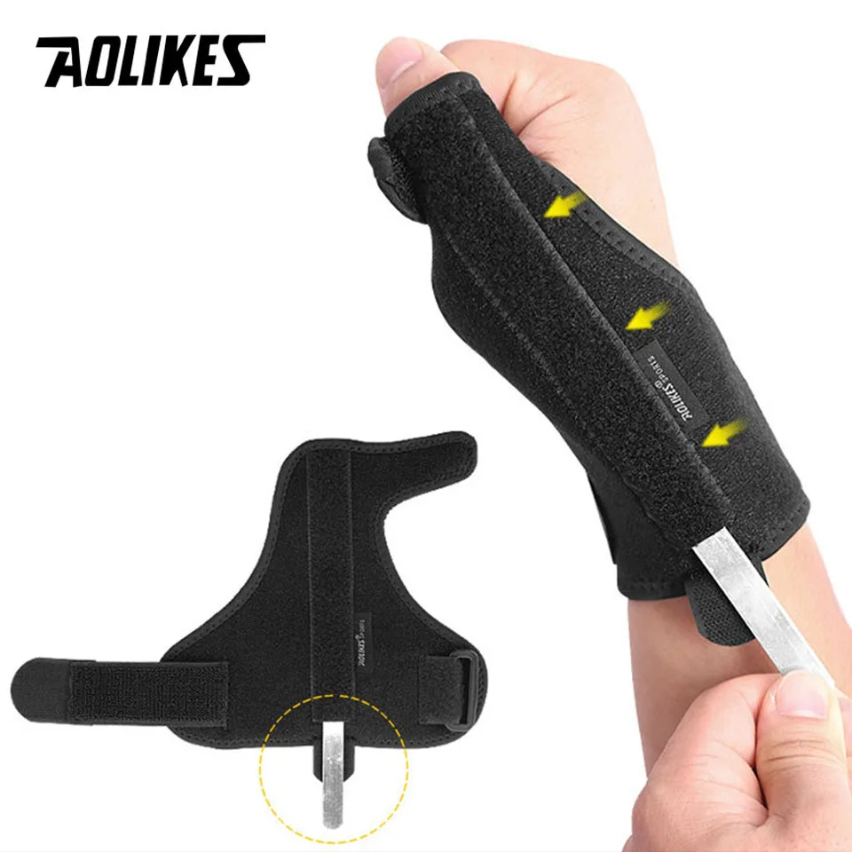 AOLIKES 1PCS Handgelenk Daumen Wachen Schutz Mit Platte Unterstützung Sport Verstauchung Verletzungen Recovery Hand Unterstützung Wrap Strap Band