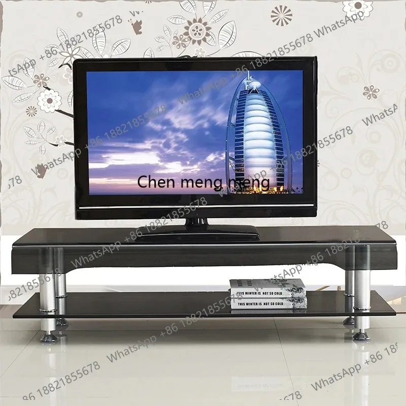 

Универсальная стеклянная подставка для телевизора E136: современный столик для ТВ в гостиную, прихожую, для хранения вещей, центр для просмотра фильмов, реплика мебели