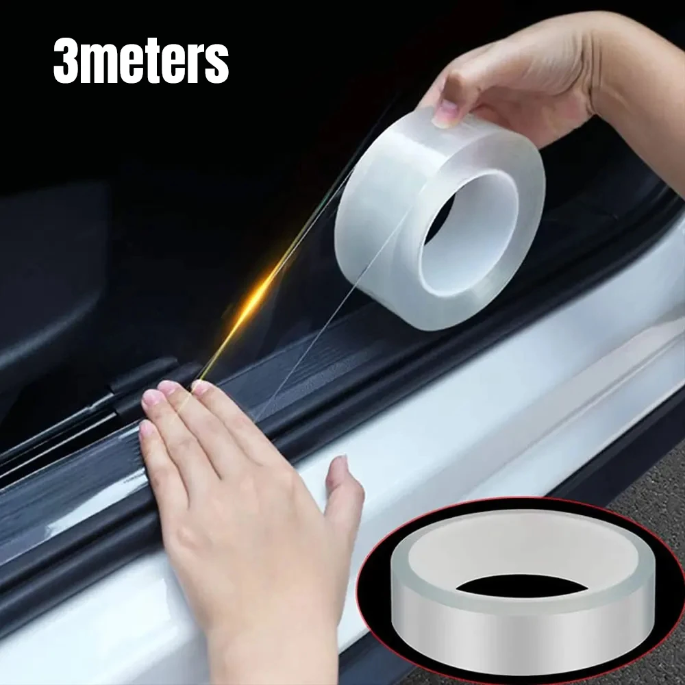 

3m Car Threshold Single Sided Anti-collision Transparent Tape Adhesive Car Door Edge Scratch Resistant Stickers Strip Accessory