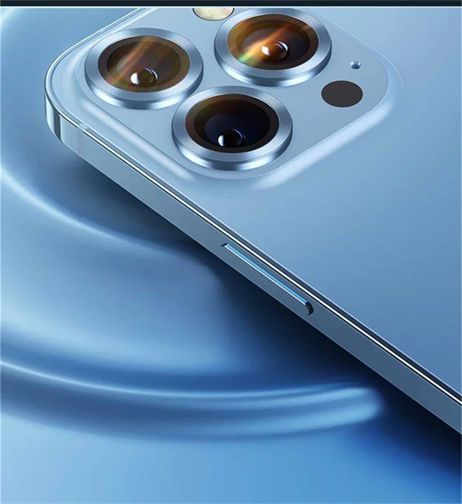 

Original Titanium Color Camera Protector For IPhone 16 17 Pro Max 15 14 13 Pro Max Metal Ring Tempered Glass Lens Cover Cap