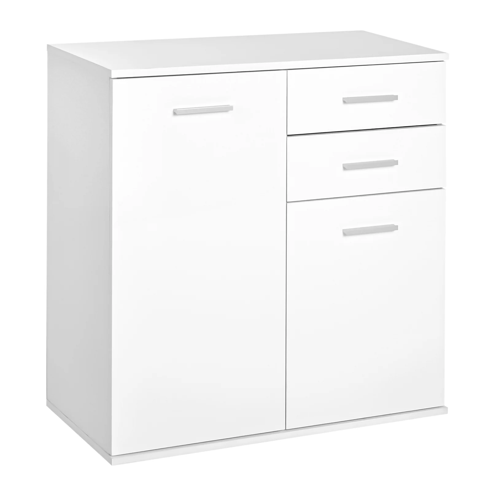 HOMCOM furniture organizer with 2 doors and 2 drawers 71x35x76cm White