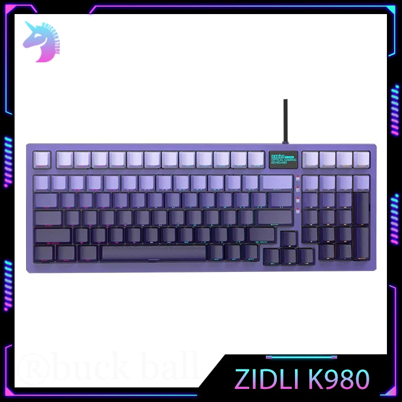 

ZIDLI K980 Mechanical Game Keyboard Wired Optic Switch 98Key IP68 Waterproof Keyboard RGB Backlight Hot Swap Gamer Keyboard Gift