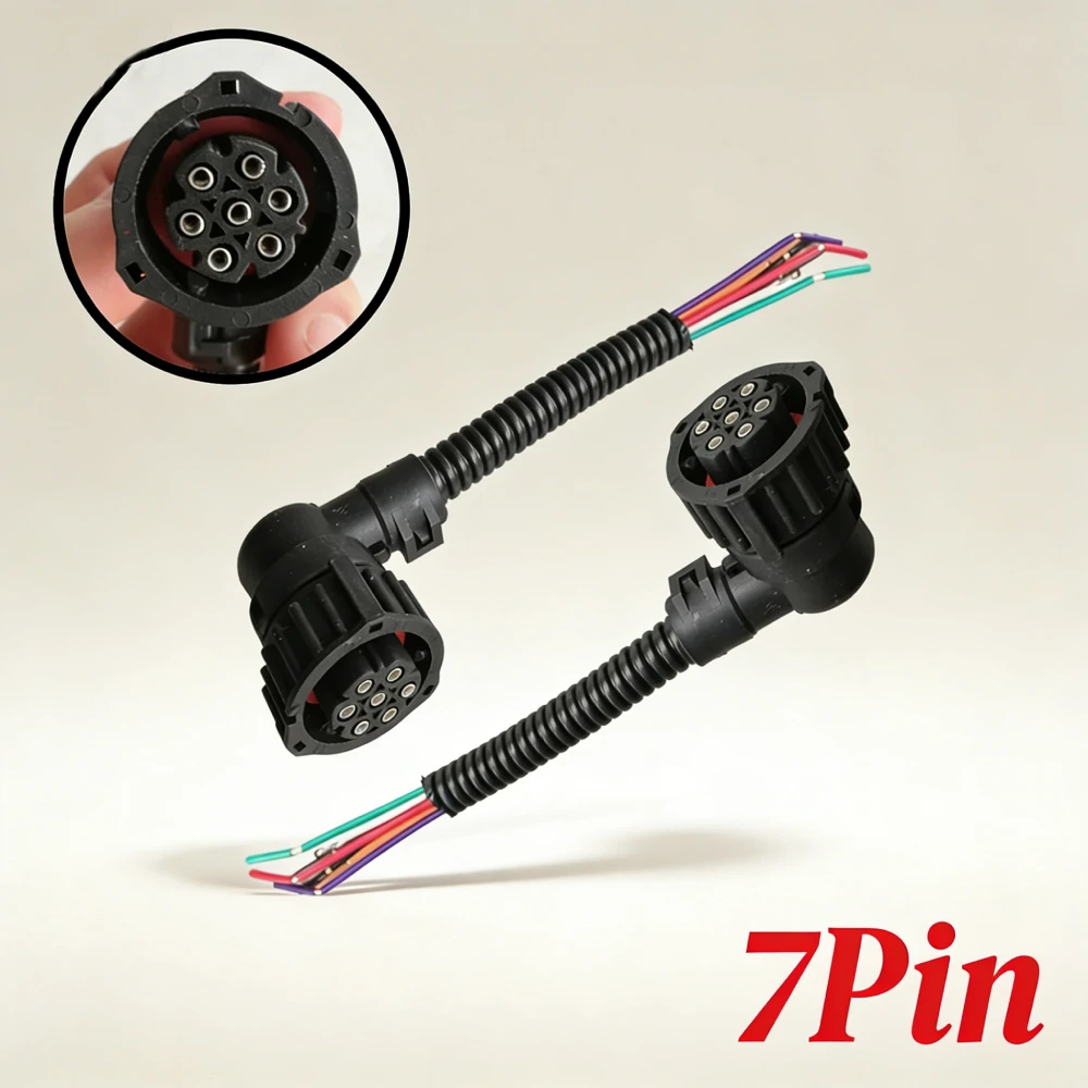2Pcs 7Pin Connector Plug For Scania Mercedes Actros Volvo FH FM FL IVECO Truck Tail Light Wire Harness