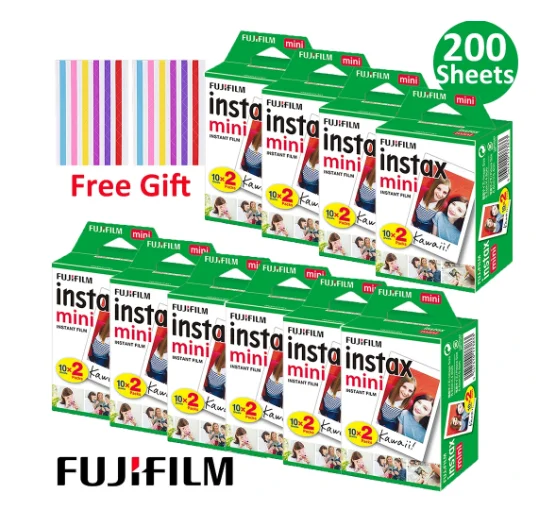 20-100 sheets Fuji Fujifilm Instax Mini 11 Film White Edge Photo Paper Films 10-200 pcs For Instant Mini 9 8 7s 25 50s Camera