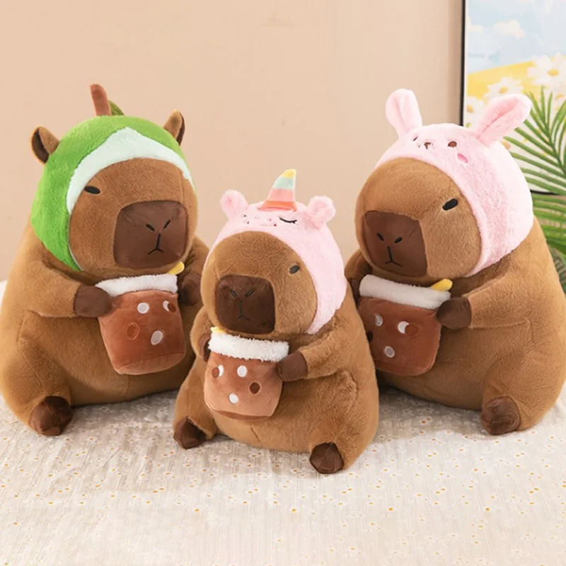 30CM Capybaras Stuffed Animals Doll Capibara Cosplay Bread  Unicorn Dinosaur Plush Toy Room Decoration Sofa Plush Pillows
