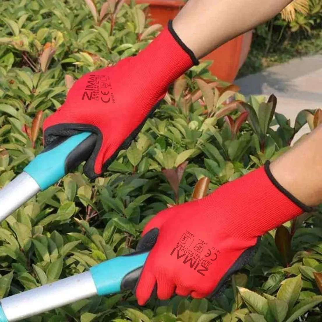 Zimai Anti-Slip Safety Gloves for Work and Gardening - Cut-Resistant, Abrasion-Resistant and Puncture-Resistant Gloves