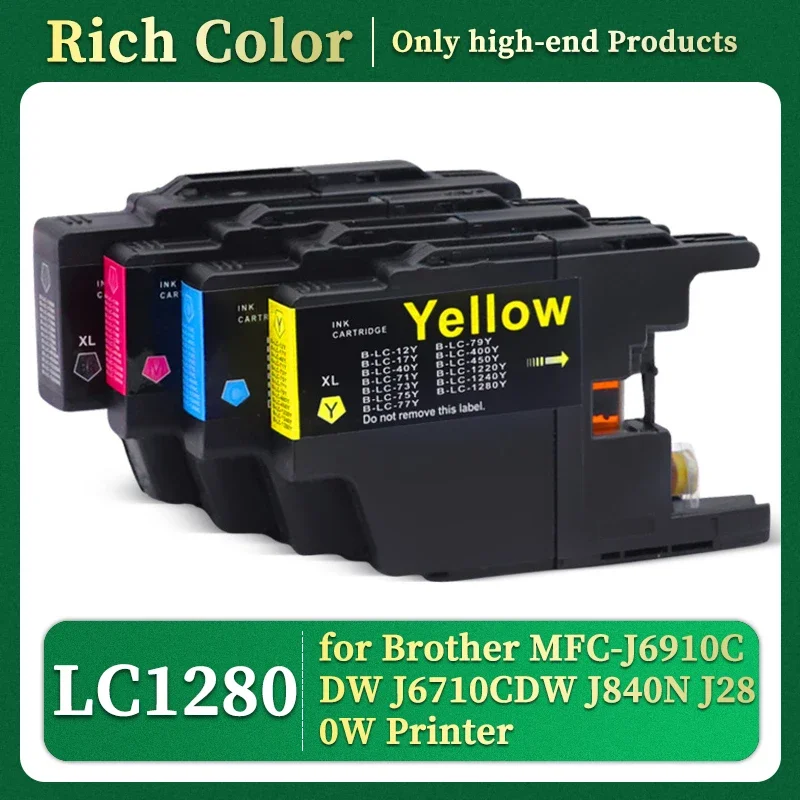 LC12 LC17 LC40 LC71 LC73 LC75 LC40 LC400 LC1220 LC1240 LC1280 Ink Cartridge for Brother MFC-J6910CDW J6710CDW J840N J280W