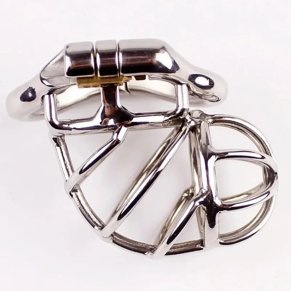 2024 New Reverse Design Stealth Lock Chastity Cage Stainless Steel Male Chastity Device Sex Toys for Men Penis Lock Cock Ring