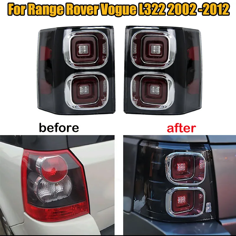 1 Pair LED Taillights Rear Tail Light Brake Lamp Signal Light For Range Rover Vogue L322 2002 -2012  Car Accessories
