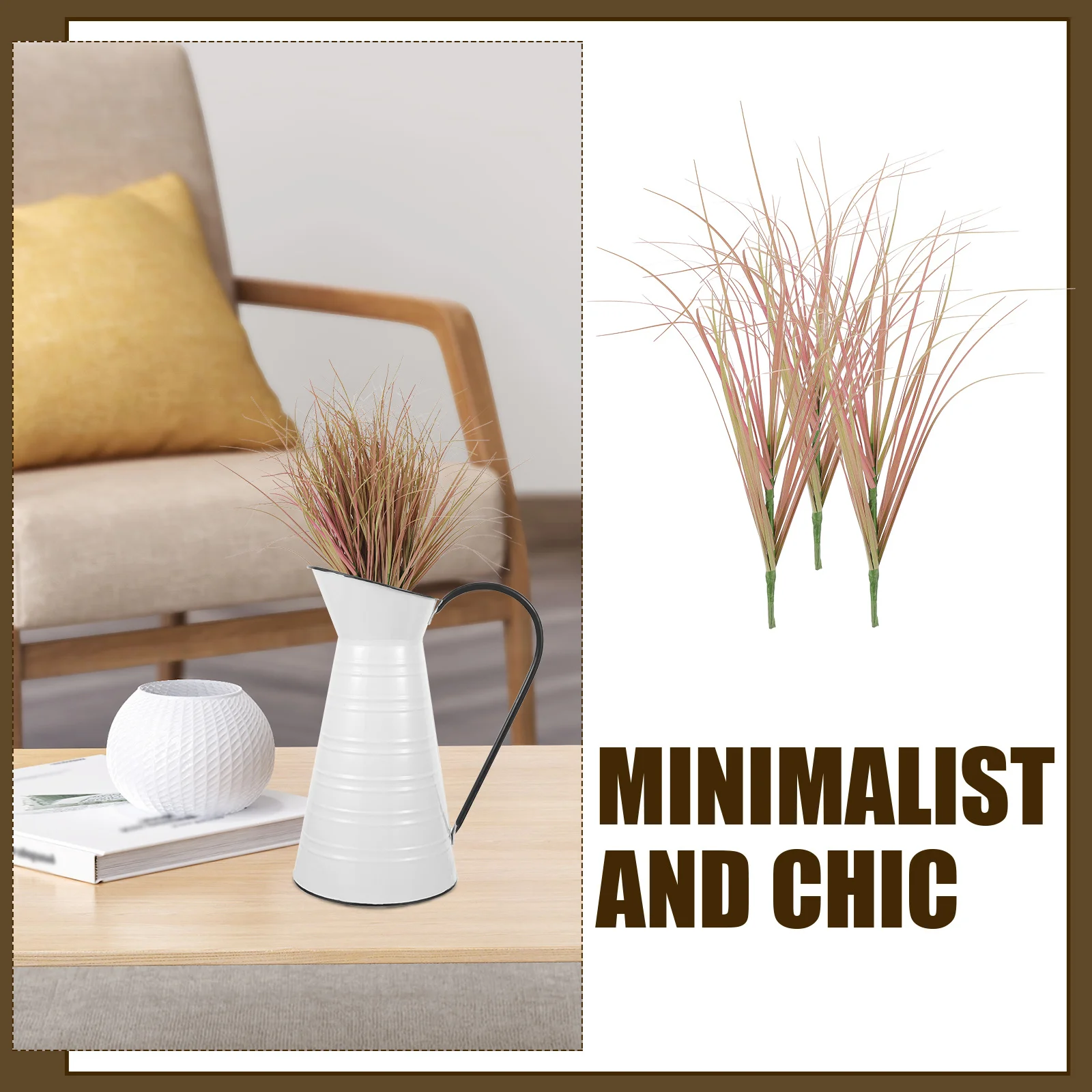 

12Pcs Simulation Grass Ornament Artificial Plant Decor Photography Props Home Scene Decoration Lifelike Grass Artificial Prop