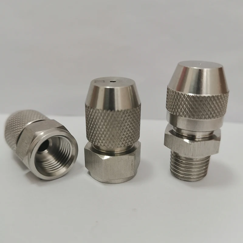 Misting Nozzles Adjustable Atomization Sprayer  1/4''BSPT Stainless Steel Adapter Garden Irrigation Cooling Watering