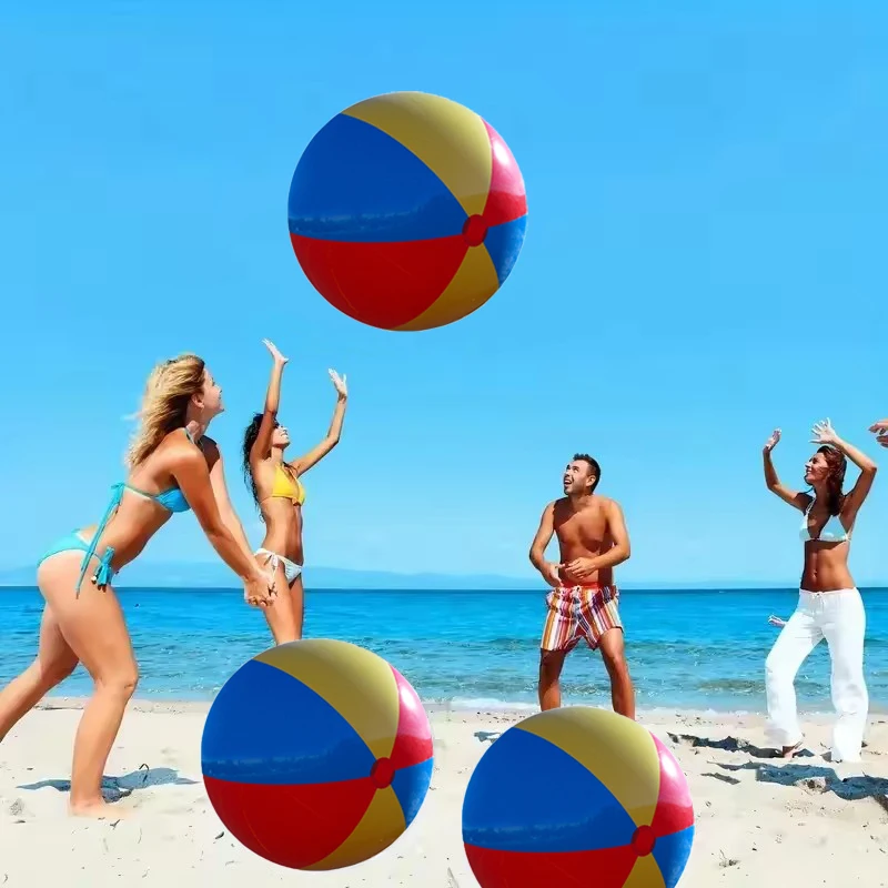 1 قطعة كرة قابلة للنفخ من مادة PVC بقطر 23.62 بوصة مناسبة للأنشطة الخارجية للعب على شواطئ الأراضي العشبية #1