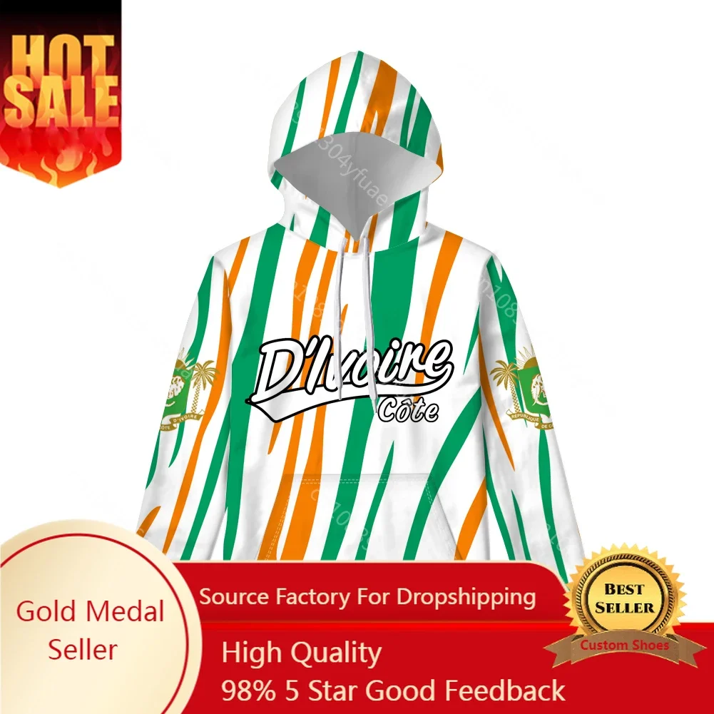 

Cote D'ivoire Zipper Hoodie Custom Made Name Number Team Logo Ci Pullover Civ Ivory Coast Nation French D Ivoire Flag Clothes