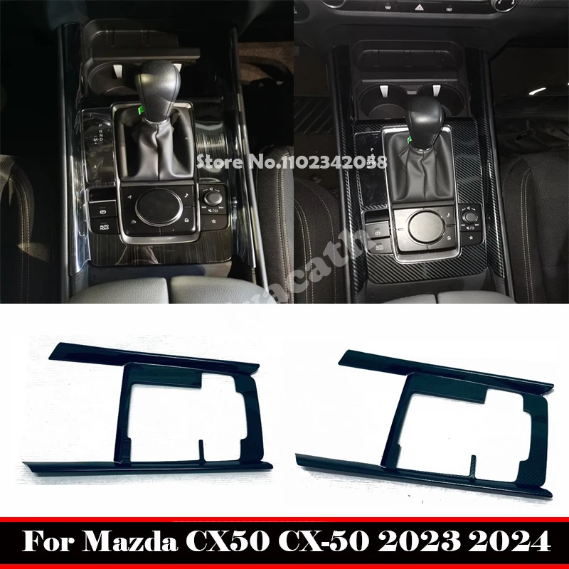 

For Mazda CX-50 CX 50 2023 2024 Carbon Fiber Interior Inner Gear Shift Box Panel Cover Trim Sticker Auto Accessories Car Styling