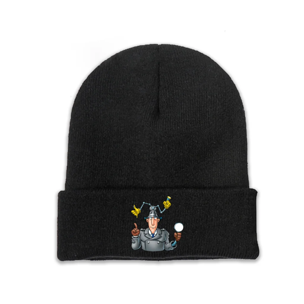 

Inspector Gadget Penney Animation Skullies Beanies Caps Retro Knitted Winter Warm Bonnet Hats Unisex Ski Cap