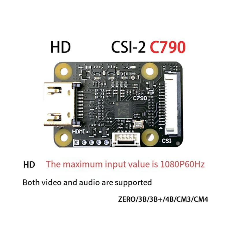 Adapter kamery Raspberry Pi - kompatybilny z płytą CSI-2 C790 1080P25fp dla ZERO/3B/3 B+/4B/CM3/CM4