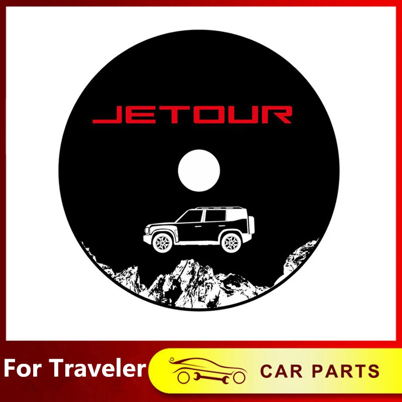 

Car Spare Tire Cover Fit For Chery Jetour Traveler T2 2023 2024 2025 Leather Tire Cover Spare Tire Decorative Cover Accessories