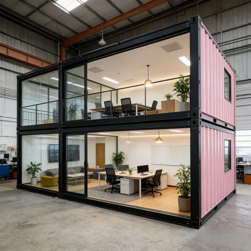 Detachable Portable Flat Pack Container Cabin Luxury Prefab Home Quick Assemble Steel Design Mobile Prefabricated House