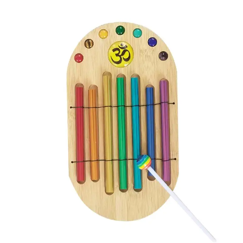 

Yoga Meditation Musical Therapy Accompanying Zen 7-Tone Chimes Professional Percussion Instrument Exquisite Colorful Chimes