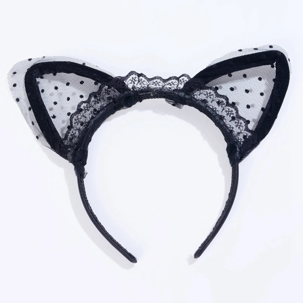 

Cat Ears Headband Halloween Costume Cosplay Party Favor Novelty Headpiece Comfortable Lightweight Durable For Most
