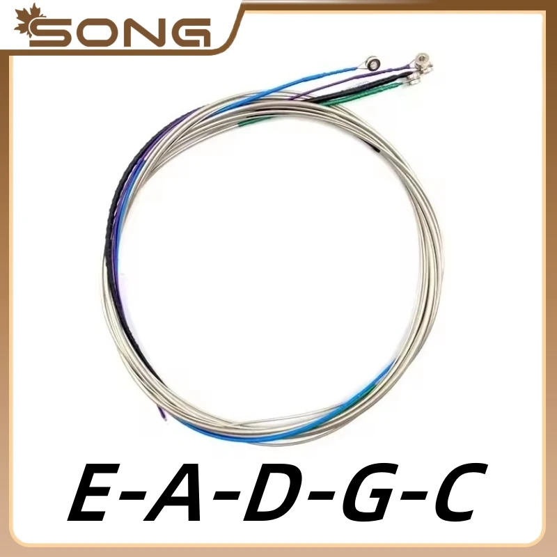 5 สายสายไวโอลินสําหรับ 4/4 3/4 สาย E-A-D-G-C โลหะผสม Fiddle Medium Soft viola String 15 ''-16'' อุปกรณ์เสริม