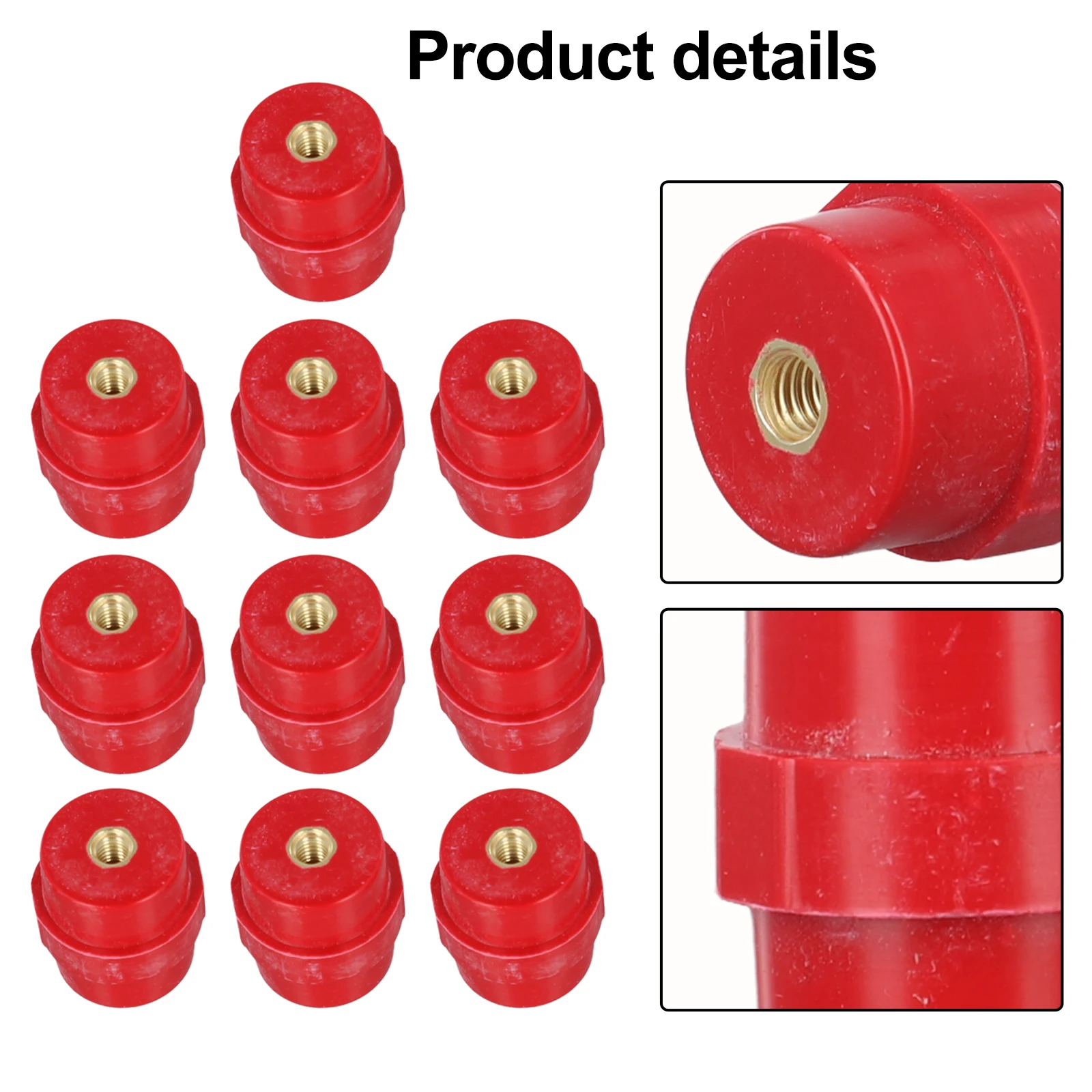 Polyester Insulators Red Insulators 28 24 * 30mm Anti-aging Busbar Insulators Mechanical High Performance Insulator