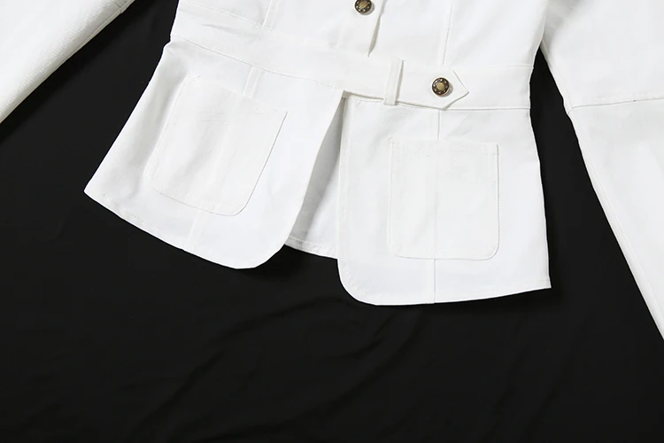 Weird Puss Damen-Mantel mit einreihiger Knopfleiste, O-Ausschnitt, lange Ärmel, Freizeit, schmal geschnitten, Büro-Stil, schlicht, klassisch, Herbstmode, schick, Streetwear – Detail 10