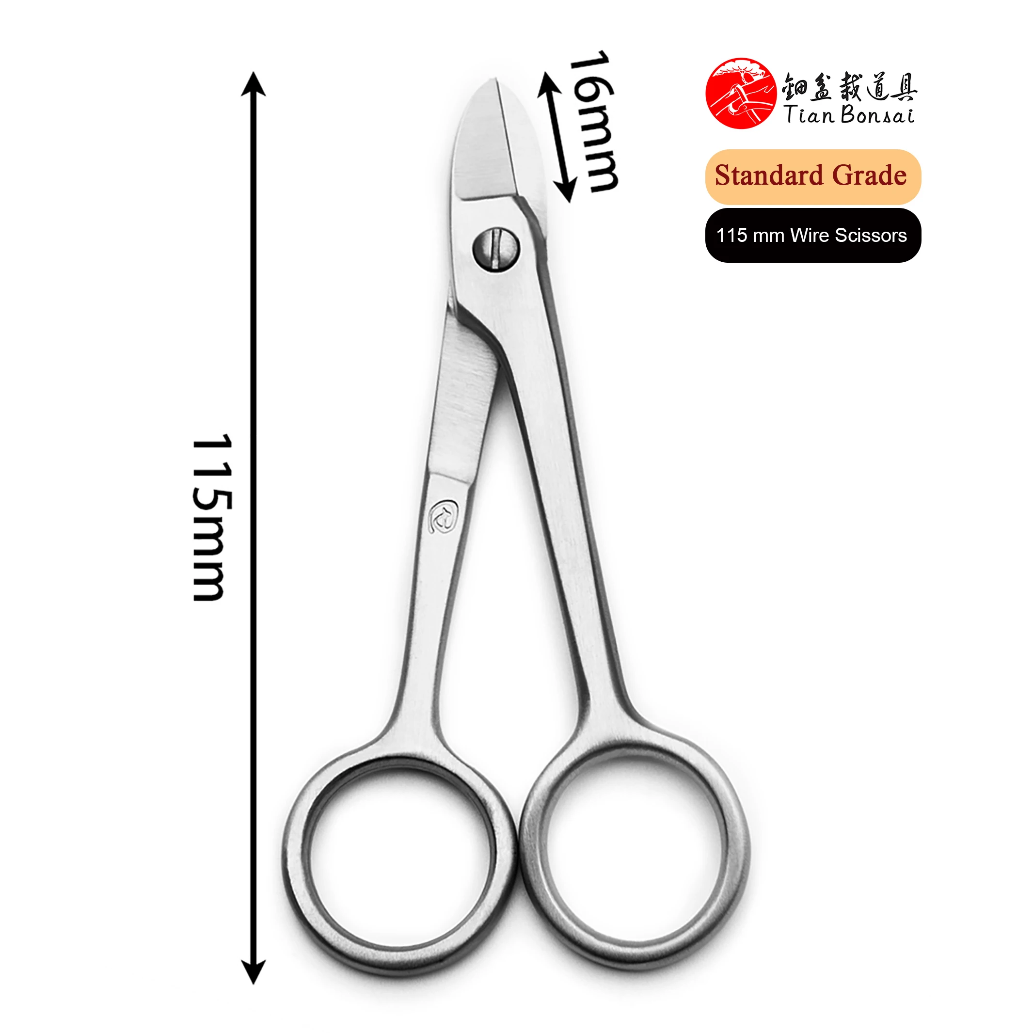 Herramientas estándar para bonsái, tijeras de alambre de 115 mm forjadas integralmente con acero de aleación 3Cr13