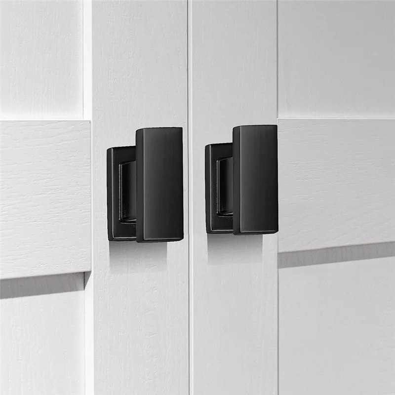 ABQR 10 Pack carré noir armoire boutons tiroir commode boutons armoire poignées pour placard salle de bain cuisine armoire matériel