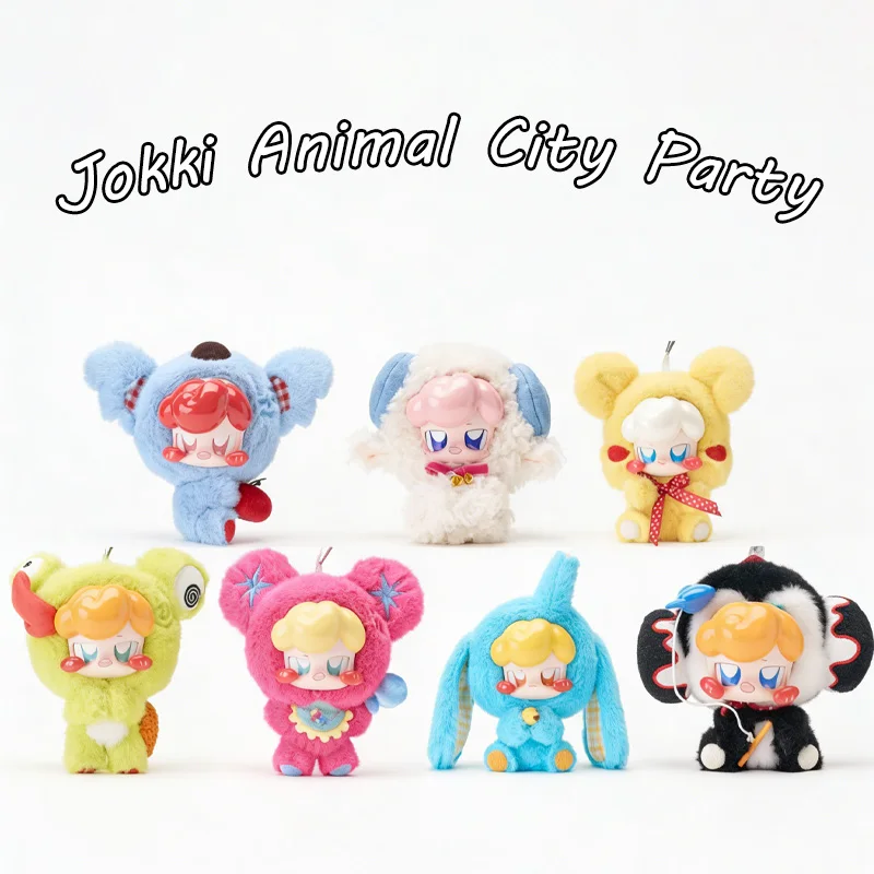 

Jokki Animal City Party Series Blind Box Cute Vinyl Plush Doll with Bag Charm Design Collectible Trendy Toy Perfect Holiday Gift