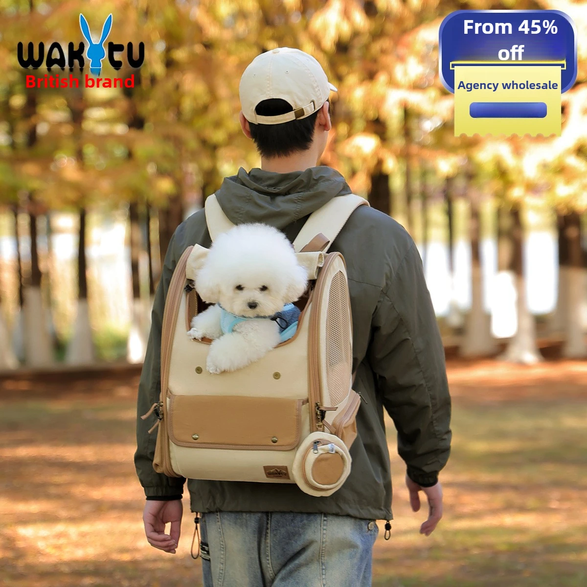 

Wakytu Дышащая сумка для домашних животных в стиле ретро, уличная портативная сумка для домашних животных большой вместимости, складная сумка для кошек