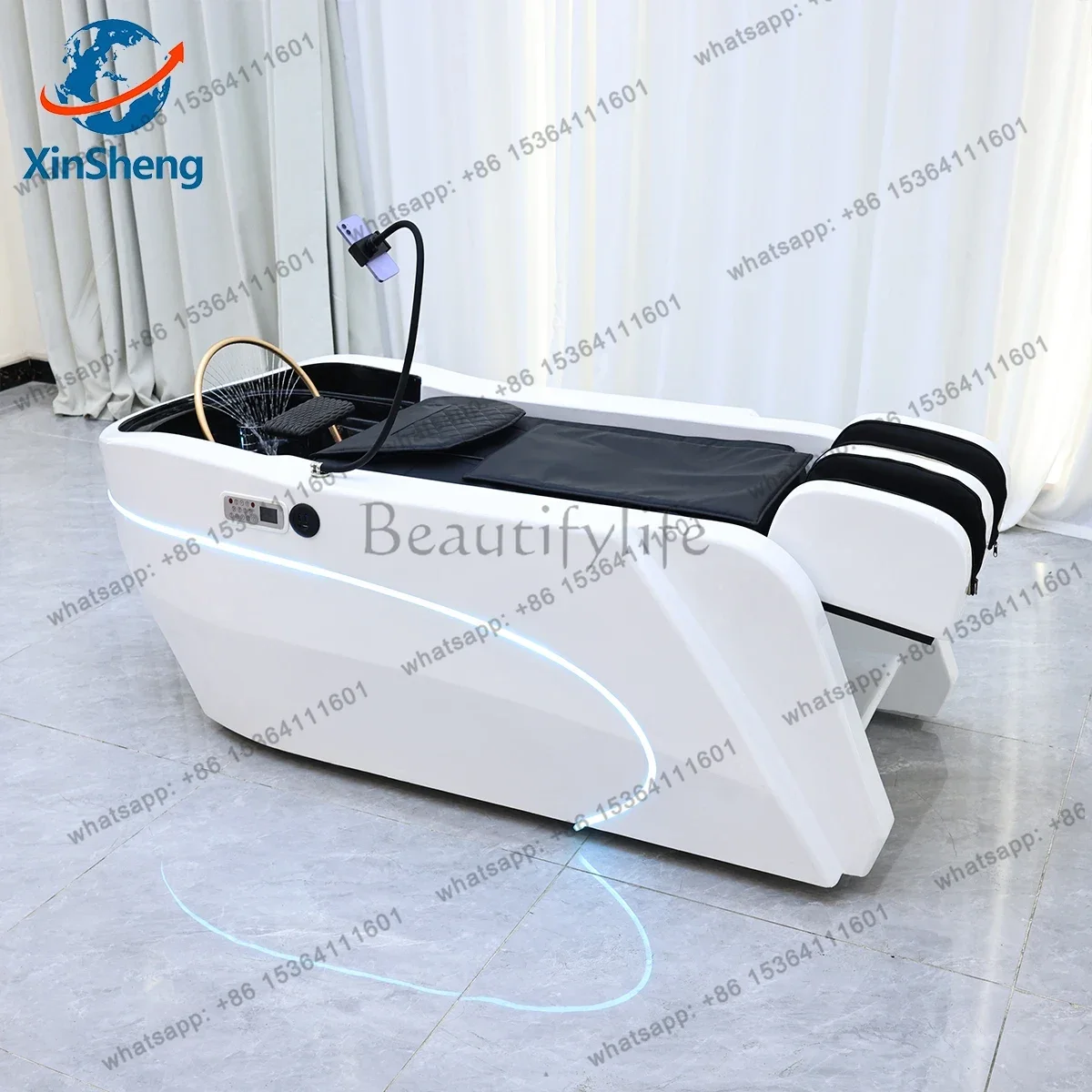 Hair Salon Shampoo Bed Head SPA Fumigation Machine Electric Massage Table for Leisure Health Store Commercial Furniture