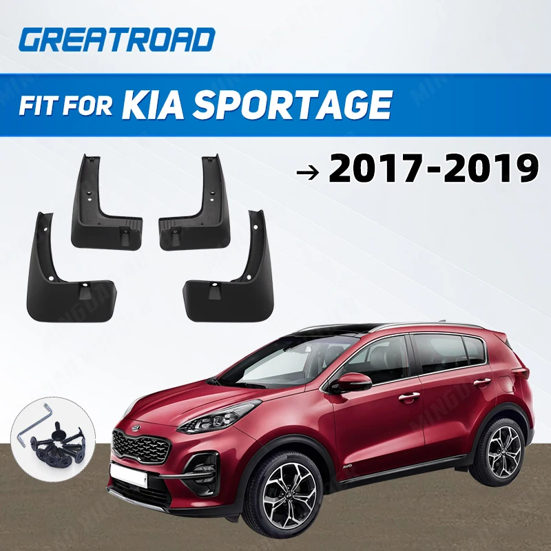 Set Molded Car Mud Flaps For Kia Sportage 2017 2018 2019 QL Mudflaps Splash Guards Mud Flap Mudguards Fender Front Rear Styli