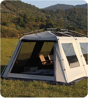 2023 Large Family Family Cabin Tent Waterproof Picnic Camping Tent with Removable Rainfly