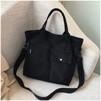 Large Capacity Women's Handbag Simple Solid Color Shoulder Bags for Women Girls Student Tutoring Bag Ladies Commuting Bag