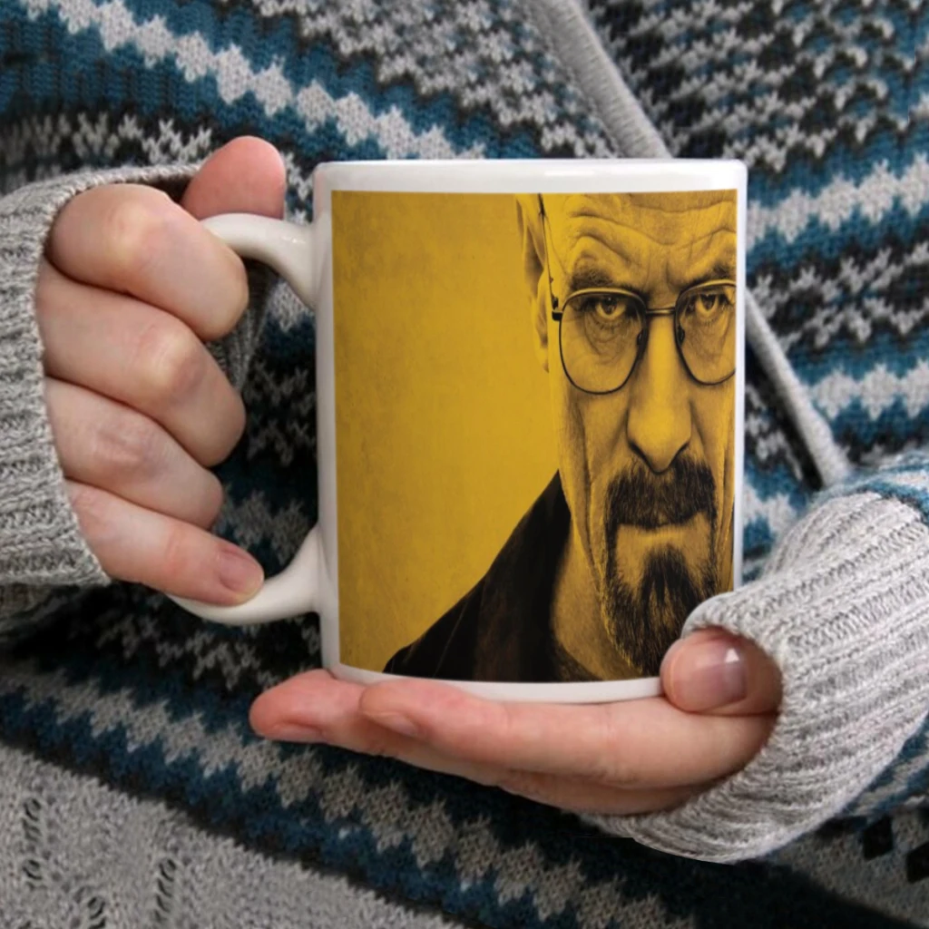 Heisenberg Breaking Bad Case 11oz Afternoon Tea Mug Multifunctional Ceramic Coffee Mug Porcelain Coffee Cup Drinking Cup