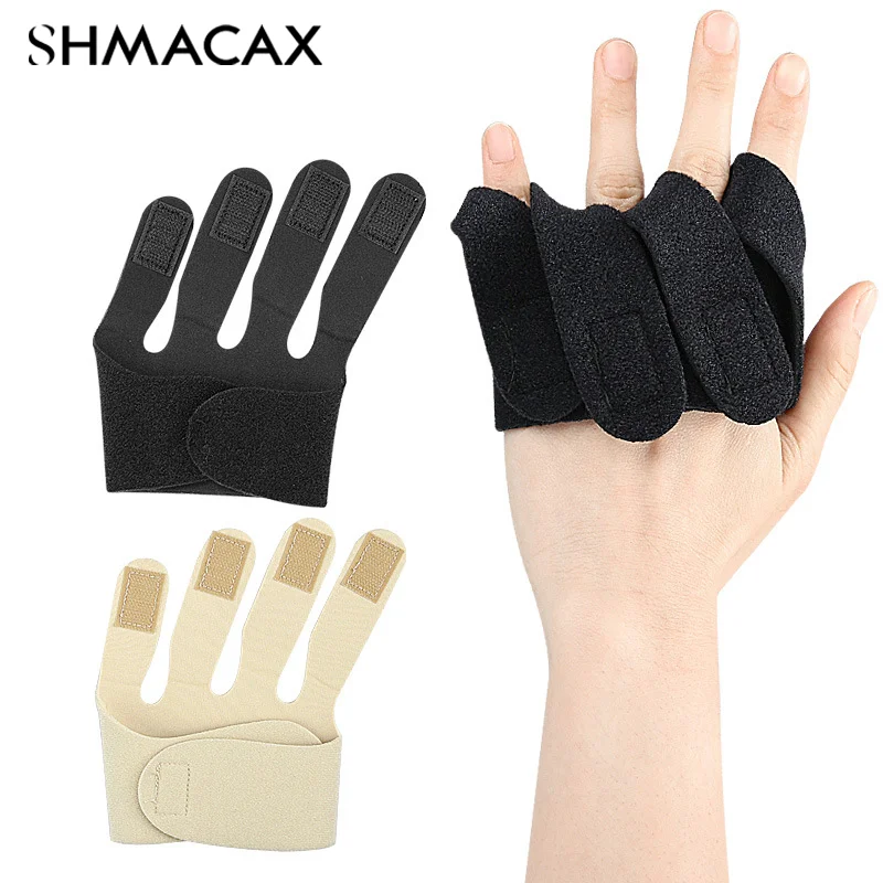 1Pairs Adjustable Pain Relief Finger Splint First Aid Finger Fixing Tape Brace Sleeve Protector Corrector Sports Support Bandage