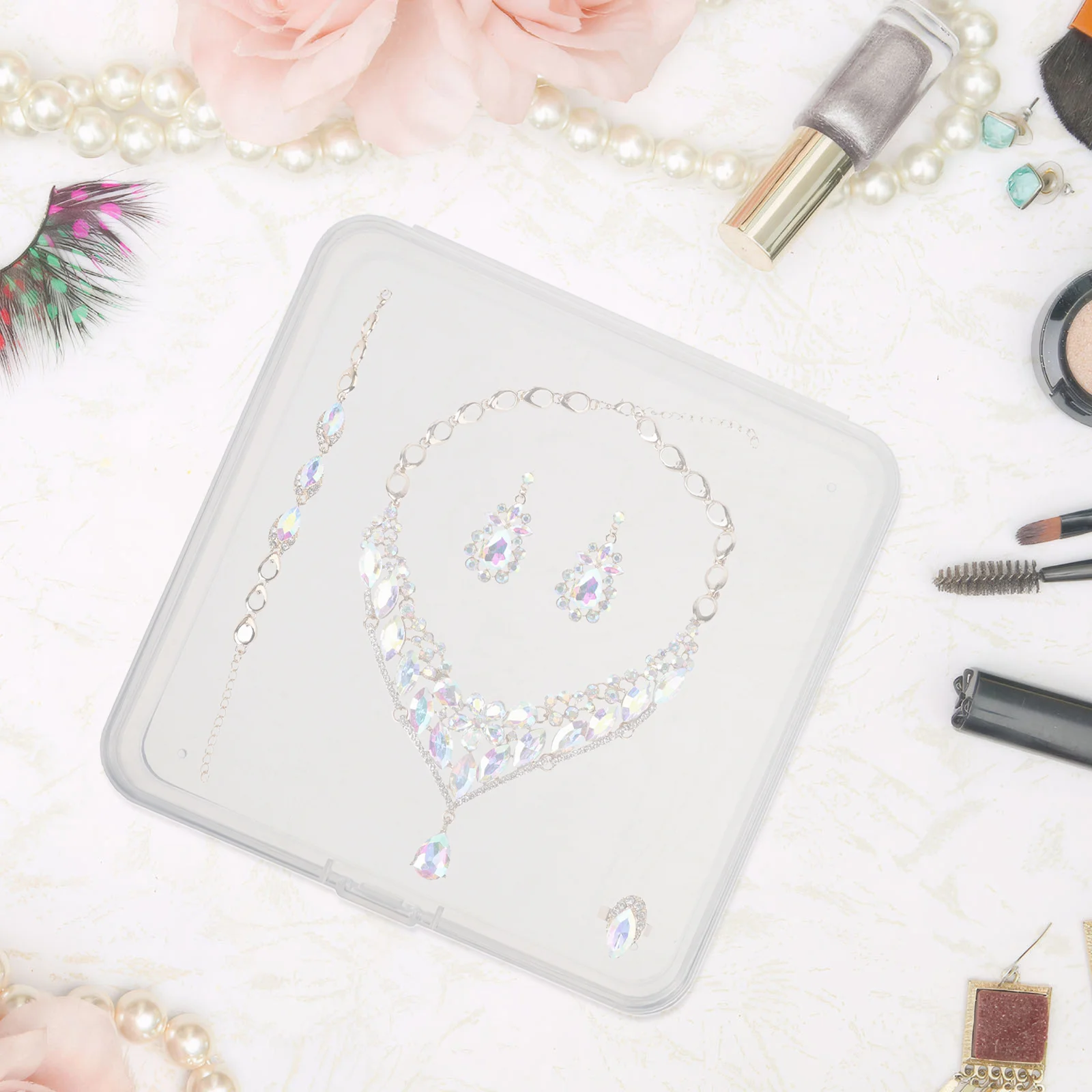 

30Pcs Rectangular Plastic Storage Box Transparent Organizer for Jewelry Craft Small Parts Containers Beads Box