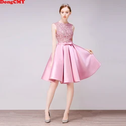Robe De Soireedongcmy Short New Arrival Cocktail Dresses Party Plus Size Women Lace Gown Backless A Line Vestidos Elegant