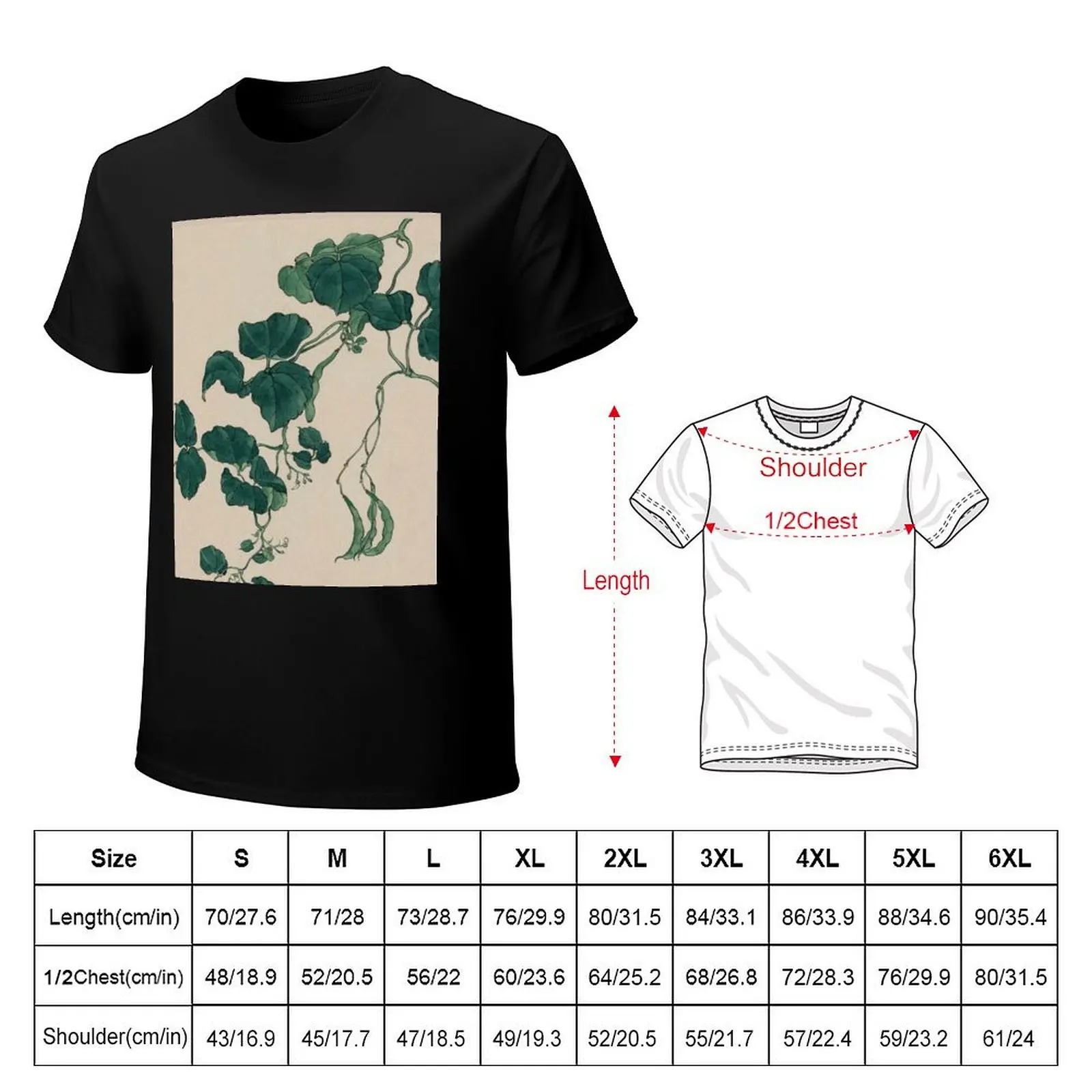 Japanese style art.Bean tree plant T-Shirt Creative Graphic Tee Shirt