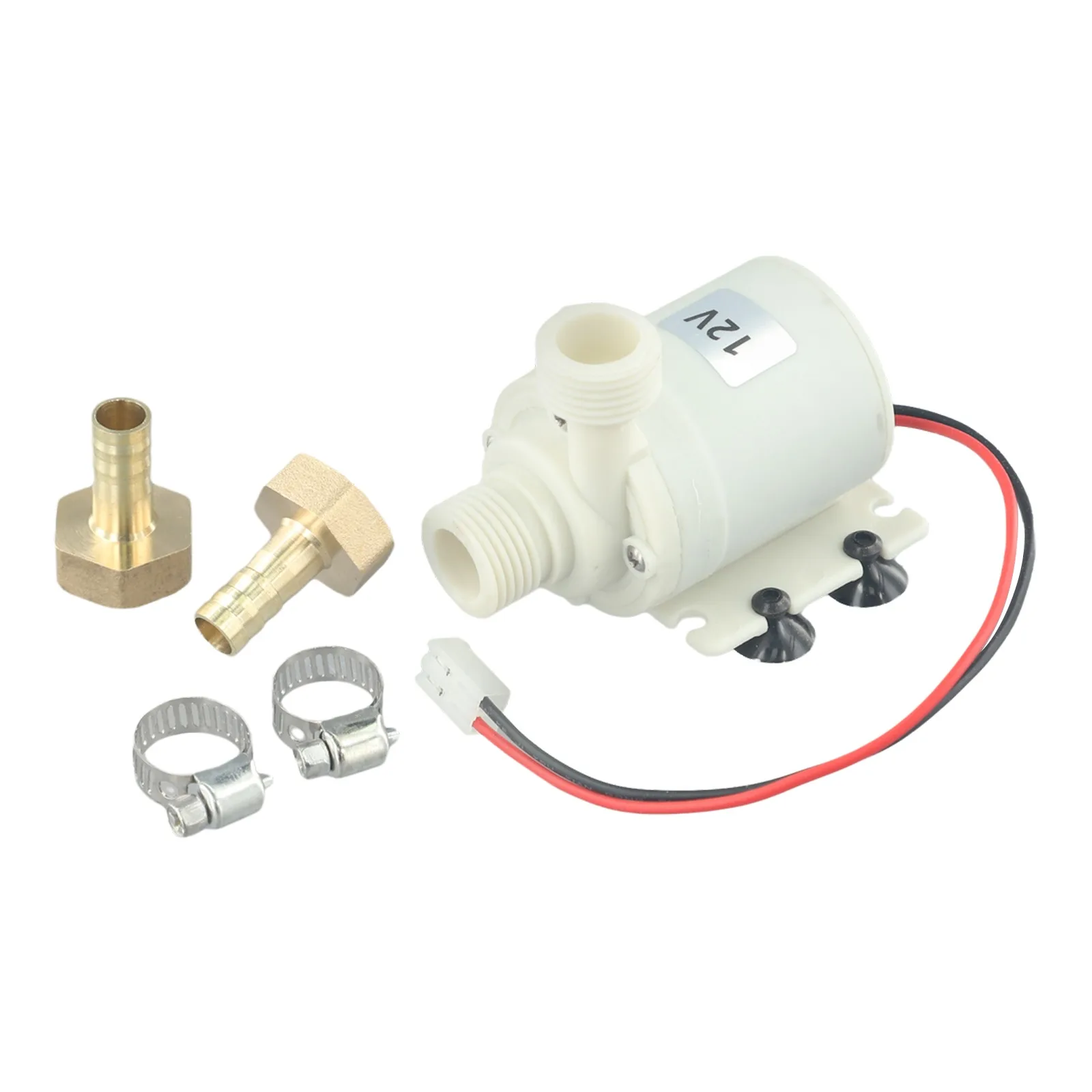 12V DC Brass Solar Water Circulation Pump with 3 Meter Max Head for Solar Thermal Systems and Closed Loop Water Cooling Setups