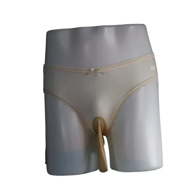 Men's Sexy Sissy Lingerie Transparent Underwear Pouch Sheath Bullet Separation Panties Ultra-Thin See Through Lingerie