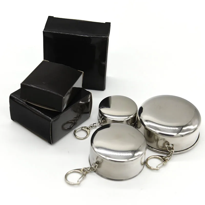 All stainless steel telescopic cups, folding cups, wine glasses, folding water glasses (small, medium, large)