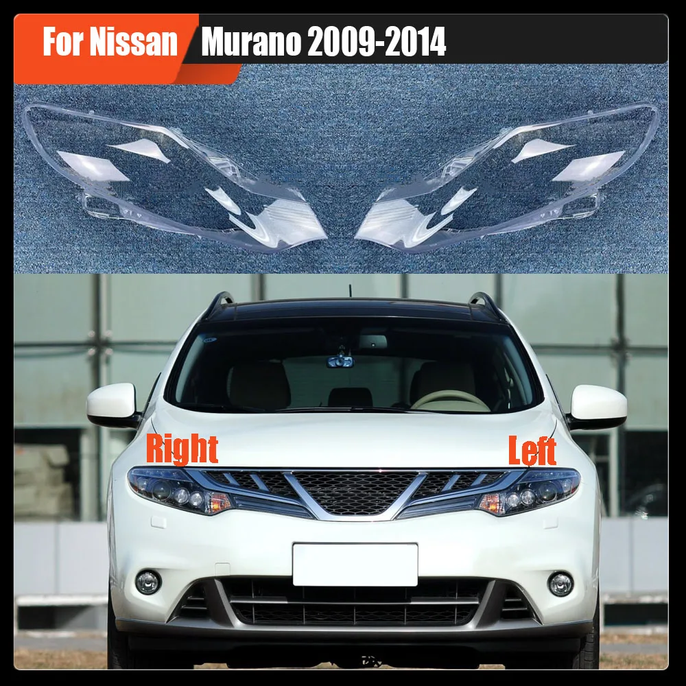 

For Nissan Murano 2009-2014 Car Accessories Headlamp Shell Headlight Lens Cover Transparent Lampshade Plexiglass