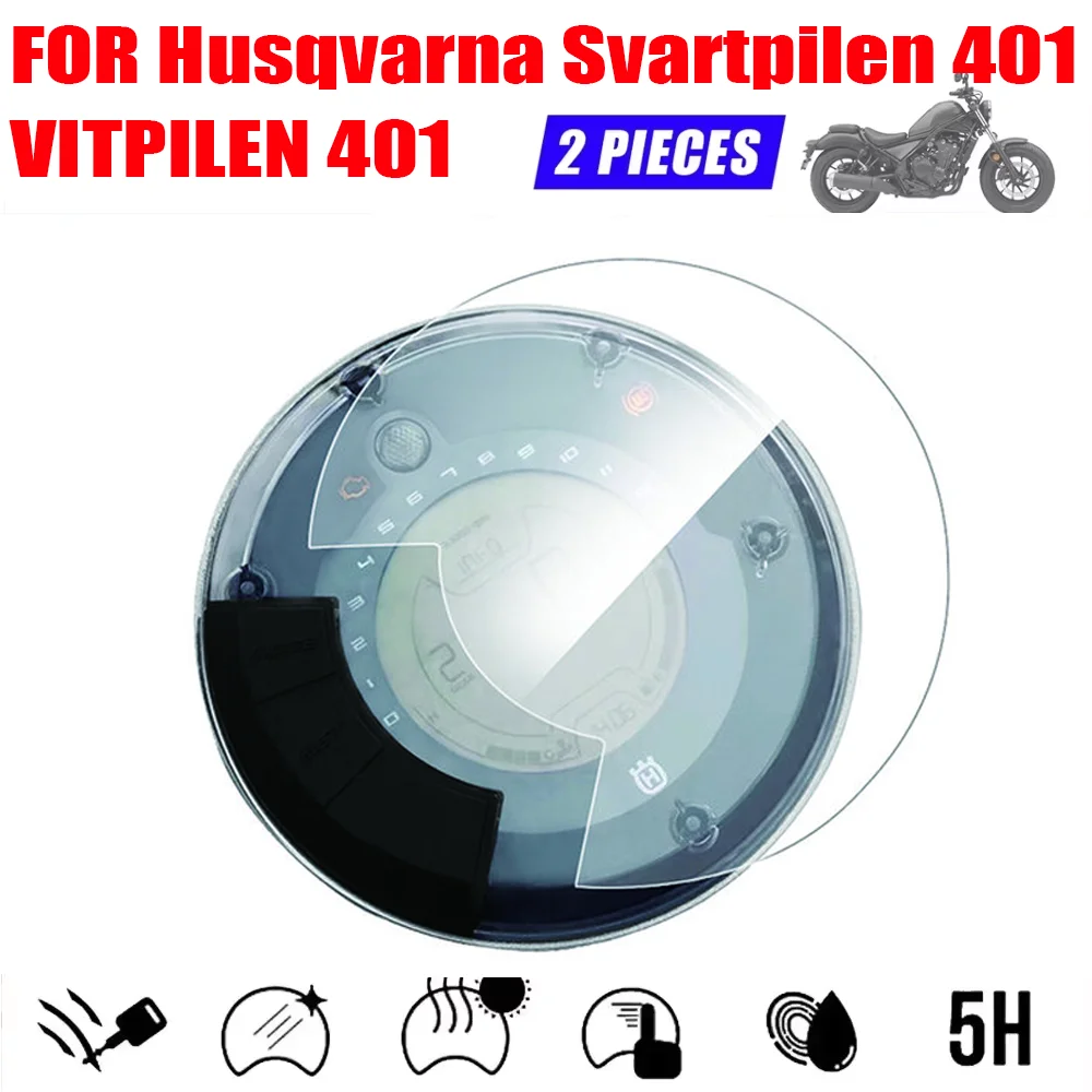 

For Husqvarna Svartpilen 401 VITPILEN 401 2020-UP Speedometer Cluster Screen Scratch Protection Film Dashboard screen Protector