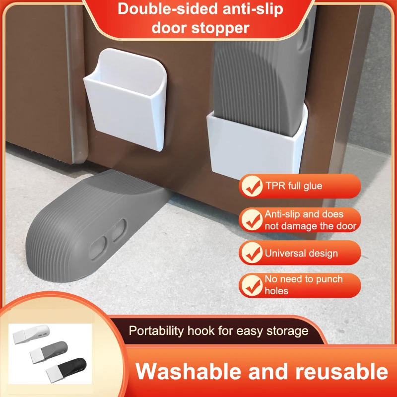 Protective Safety Door Stopper, Door Stopper, Windproof, Anti-pinch, Rubber-coated, No Damage To The Door, No Installation