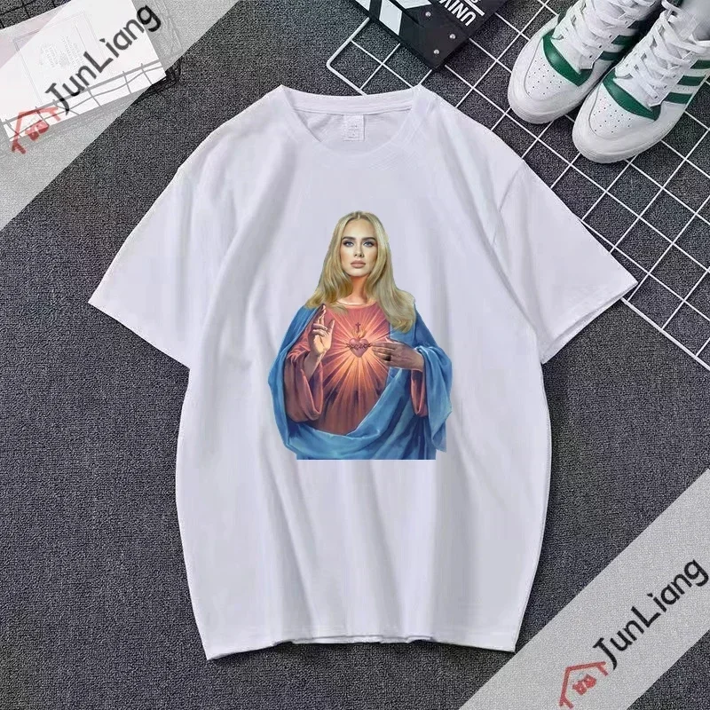 2024 New Adele Rap T-Shirt Women's Gift T-Shirt Music Gift Original Valley Street Style Unisex Short Sleeve T-Shirt Clothing